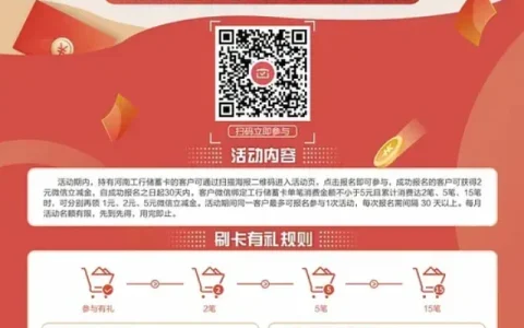 河南工商银行,微信支付月月刷，消费得微信立减金（24年2月活动）