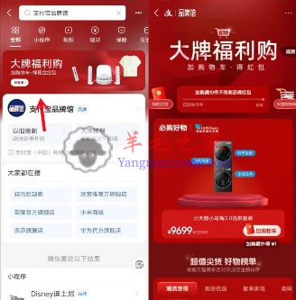 支付宝品牌馆加购物车抽20万份支付宝通用红包 亲测中2.7元